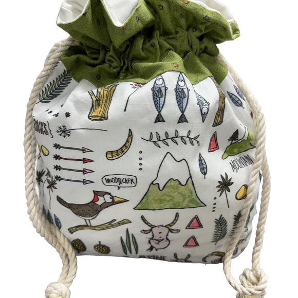 Drawstring bag, handmade, Project bag - Picture 2 of 3